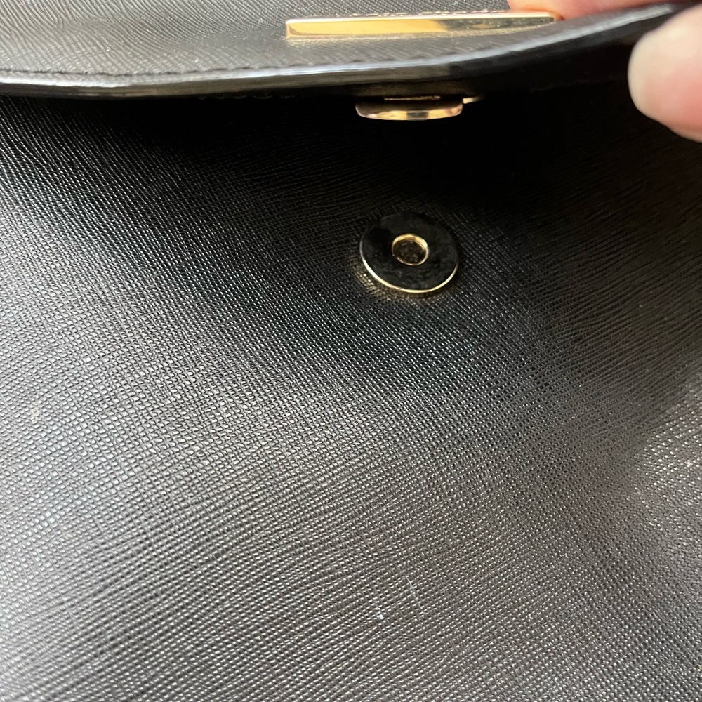 Kate Spade Laurel Way Black Saffiano Leather Lilah Crossbody Satchel - Picture 6 of 13